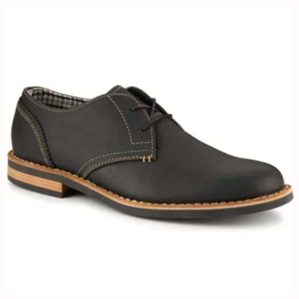 Penguin By Munsingwear Waylon Black Leather Oxford Shoes Sz 8.5